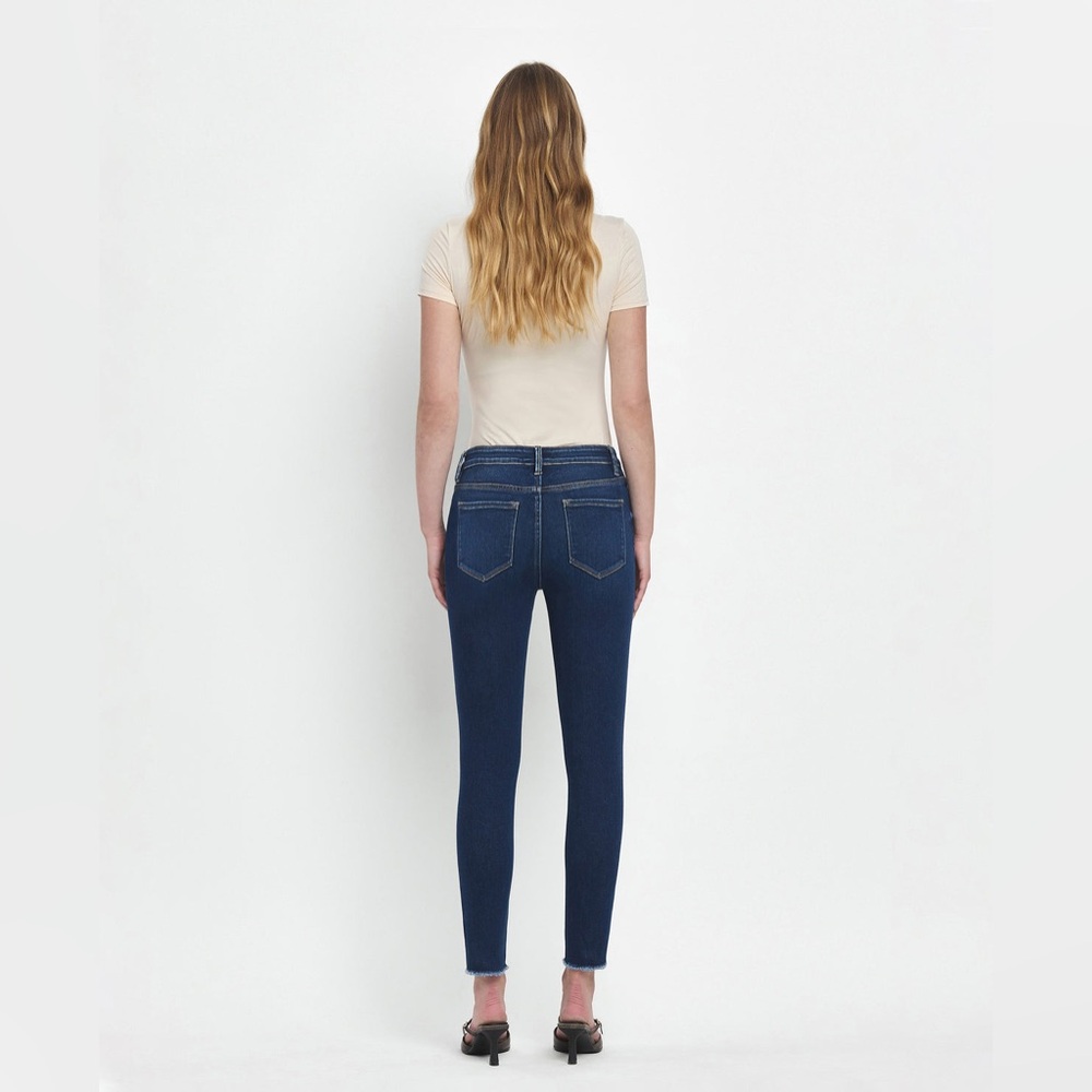 Vervet Emerson Mid Rise Raw Hem Crop Skinny Jeans Size 31 - Picture 7 of 7